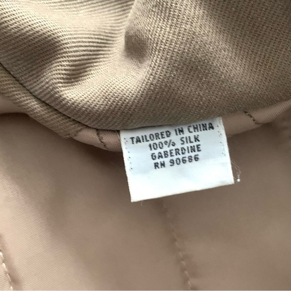 CYPRESS GROVE Short Oversized Trench Coat, Bomber Jacket Silk Gaberdine, tan - Picture 5 of 10